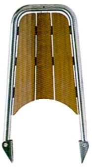 Platforma leseno-nerjaveče jeklo 650 mm