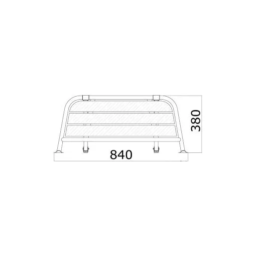 Platforma leseno-nerjaveče jeklo 840 mm