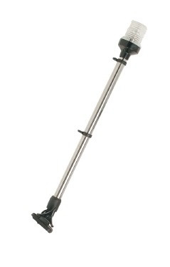Krog bel 62 cm z belim podstavkom, držalo za zastavo