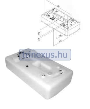 Vgradni rezervoar za gorivo 90 l raven 78x76,5x20,5