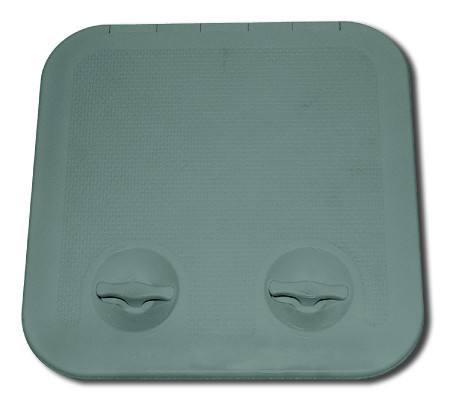 Pokrov predala z dvojno zaskočno zaporo, siv ABS 460 x 510 mm,