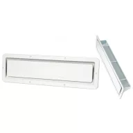 Z zračno rešetko iz belega plastike 420 x 120 mm