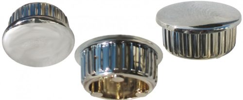 Koncni čep za ograjo iz kovinsko obarvanega plastike 22x1,2 mm