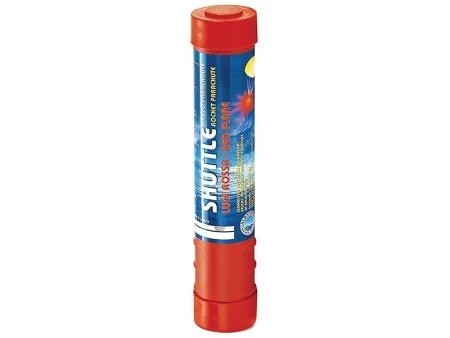 Svetlobna raketa z rdečim padalom