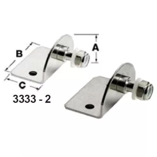 Gázrugó rögzítőelem INOX belső menetes 30x50x30mm EVA