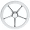 Nerjaveče jeklo bele barve za krmilo 350 mm