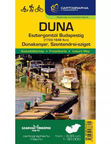 Knjiga, Duna Esztergom-Budapest turistična karta (MADŽARSKA)