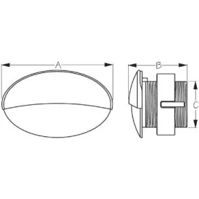 LED luč na krovu iz nerjavečega jekla, vgradna 63 mm