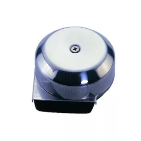 Električni rog, majhen, okrogel, iz nerjavečega jekla