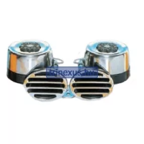   Električna troblja, dvojno okrogla, iz nerjavečega jekla, 112 dB,