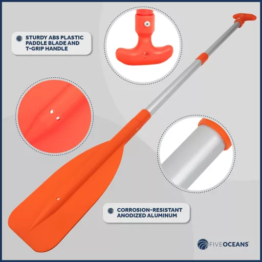 Mini-teleskopsko veslo oranžno