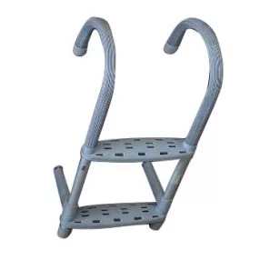   Stopnišče za čevlje iz belega aluminij-plastike 2 stopinji