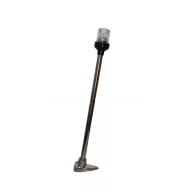 Krožni LED bel teleskopski iz nerjavečega jekla 52 cm