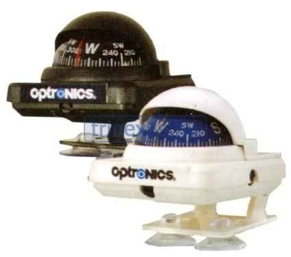 Kompas z belo mini osnovo Optronics 57x63 mm