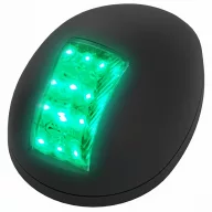 Svetilka LED zelena 112,5° navpično v črnem ohišju