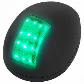 Svetilka LED zelena 112,5° navpično v črnem ohišju