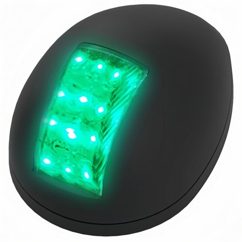 Fény LED zöld 112,5° függ. fekete házban DAW