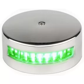 Svetilka LED zelena 112,5° vodoravno v jeklenem ohišju