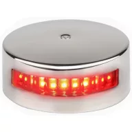 Svetilka LED rdeča 112,5° vodoravno v jeklenem ohišju