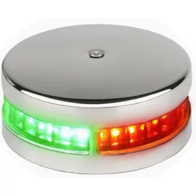   LED svetilka zelena-rdeča 225° vodoravno v jeklenem ohišju