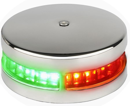 Fény LED zöld-piros 225° vízsz. acél házban DAW