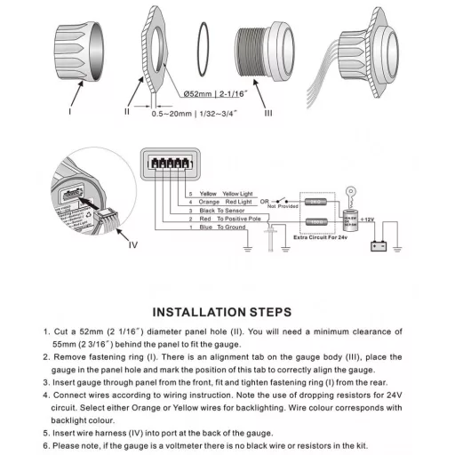 Merilnik nivoja goriva KUS iz nerjavečega jekla črne barve (US 240/33 OHM)