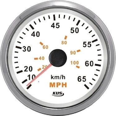 Tacho KUS 35 MPH iz nerjavečega jekla črne barve