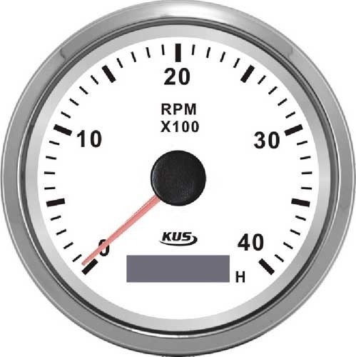 Število vrtljajev in števec delovnih ur KUS 4000 RPM iz nerjavečega jekla