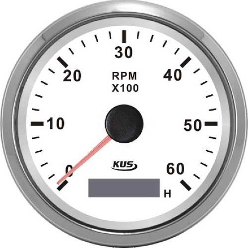 Števec vrtljajev in delovnih ur KUS 6000 RPM iz nerjavečega jekla