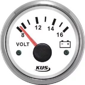 Merilec napetosti KUS 8-16 V iz nerjavečega jekla, bel