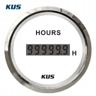Števec ur KUS iz nerjavečega jekla, bel