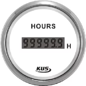Števec ur KUS iz nerjavečega jekla, bel