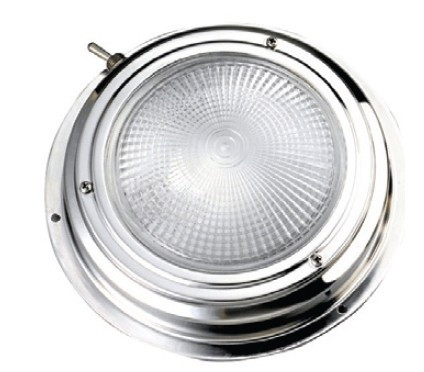 Stropna kabinska luč 20 LED-stikalo iz nerjavečega jekla 140 mm