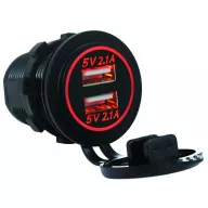 USB polnilec LED rdeča 12/24V - 3,1 A