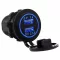 USB polnilec LED modra 12/24V - 4,2 A