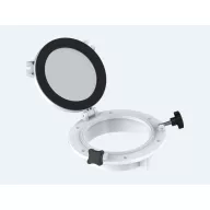   Hajóablak kerek üveggel fekete 265 / 197 mm inox szerelvényekkel EVA