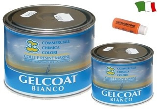 Gelcoat z belim strjevalcem 0,5 kg