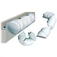 Upogljivi robni odbijač pristanišča 100x20 cm bel