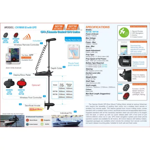 Haswing Cayman B120 GPS 36V Gen 1.6 210cm črno