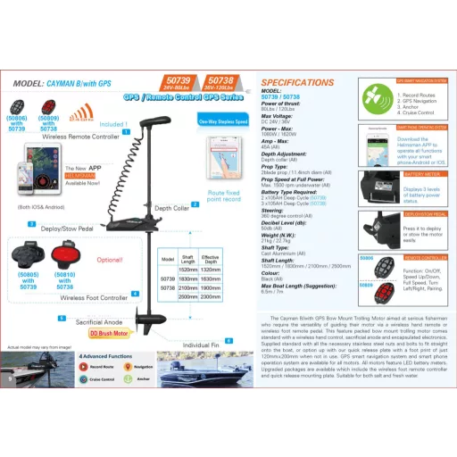 Haswing Cayman B80 GPS 24V Gen 1.6 183cm bel