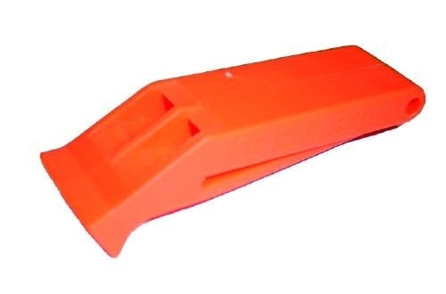 Piščalka za rešilni jopič iz oranžne plastike