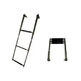   Lestev za čoln iz nerjavečega kovinskega materiala, raztegljiva v 2 stopnjah,