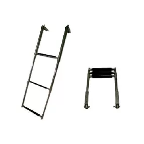   Lestev za čoln iz nerjavečega jekla, raztegljiva v 3 stopnjah,