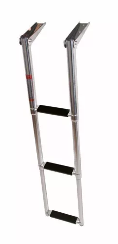 Lestev za čoln iz nerjavečega jekla, raztegljiva za 3 stopinje, široka