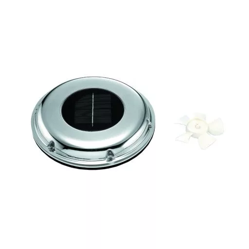 Ventilator s sončno baterijo, Inox 215 mm ALL