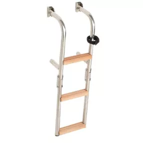 Stopnišče za čevlje 3 stopinje kovina-teak 64x19cm