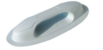 Ročaj za gumijaste škornje, ravno PVC proti sivi, 253 x 105 mm,