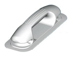 Siva ročaj za gumenjak 260x95mm