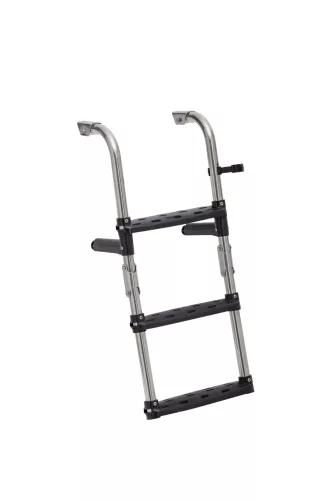 Stopnišče za čevlje 3 stopinje iz nerjavečega jekla in plastike 64x30 cm