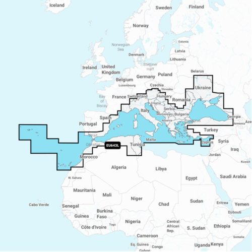 Navionics+ Sredozemlje in Črno morje (EU643L)
